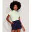 Blusa-Feminina-Canelada-com-Ziper-de-Argola-Manga-Curta-Gola-Alta-Verde-Claro-9680111-Verde_Claro_1