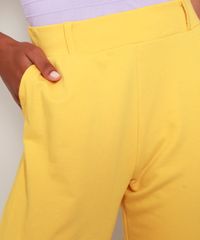 Calca-Feminina-Jogger-Cintura-Alta-com-Bolsos-Amarela-9960809-Amarelo_6