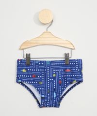 Sunga-Infantil-Tradicional-Estampada-Labirinto-com-Protecao-UV50---Azul-9973897-Azul_1