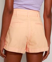 Short-de-Sarja-Feminino-Clochard-Cintura-Super-Alta-com-Faixa-para-Amarrar-Laranja-9971592-Laranja_2