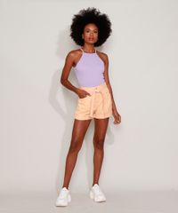Short-de-Sarja-Feminino-Clochard-Cintura-Super-Alta-com-Faixa-para-Amarrar-Laranja-9971592-Laranja_3