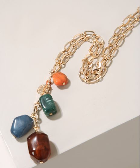 Colar-Feminino-de-Corrente-Alongado-com-Pedras-Dourado-9963576-Dourado_1