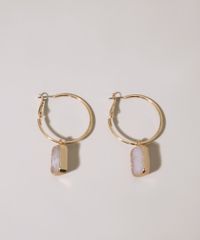 Brinco-Feminino-de-Argola-com-Pingente-Retangular-Dourado-9963577-Dourado_2