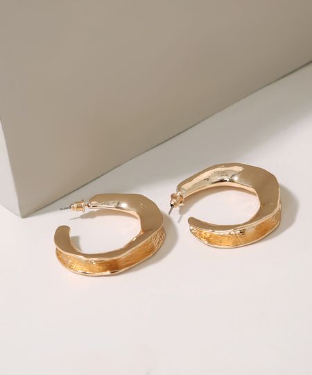 Brinco-Feminino-de-Argola-Organica-Dourado-9962257-Dourado_1