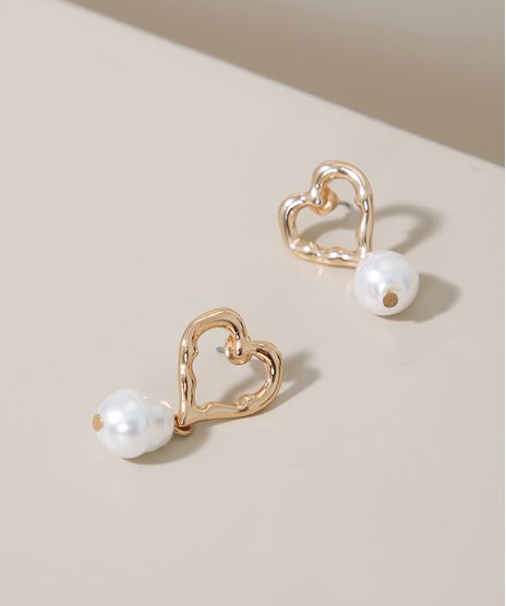 Brinco-Feminino-Coracao-com-Perola-Dourado-9963593-Dourado_1