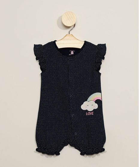 Macaquinho-Infantil-Estampado-Poa-com-Bordado-de-Arco-Iris-Manga-Curta-Azul-Marinho-9956996-Azul_Marinho_1