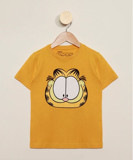Camiseta-Infantil-Garfield-Manga-Curta-Gola-Careca-Amarela-9971739-Amarelo_1