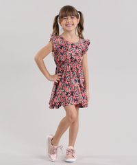 Vestido-Estampado-de-Borboletas-com-Babados-Coral-8802158-Coral_3
