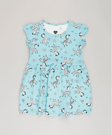 Vestido-Estampado-de-Zebra-em-Algodao---Sustentavel-Azul-9030816-Azul_1