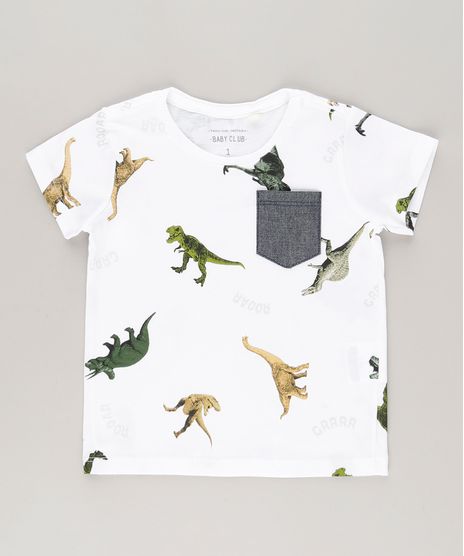 Camiseta-Estampada-de-Dinossauros-em-Algodao---Sustentavel-Off-White-8615022-Off_White_1