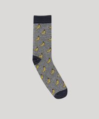 Meia-Estampada-de-Bananas-Preta-8999691-Preto_1