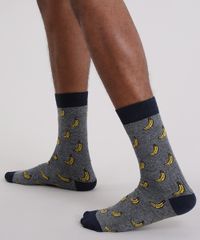 Meia-Estampada-de-Bananas-Preta-8999691-Preto_3