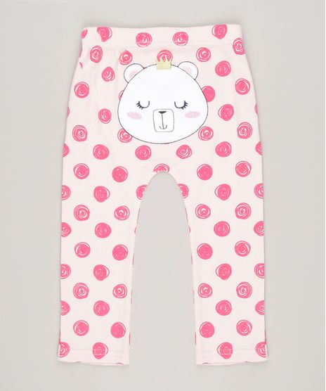 Calca-Ursinha-Estampada-de-Poa-em-Algodao---Sustentavel-Rosa-8795979-Rosa_1
