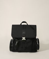 Mochila-de-Nylon-Feminina-Media-com-Bolsos-Preta-9965539-Preto_2