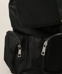 Mochila-de-Nylon-Feminina-Media-com-Bolsos-Preta-9965539-Preto_5
