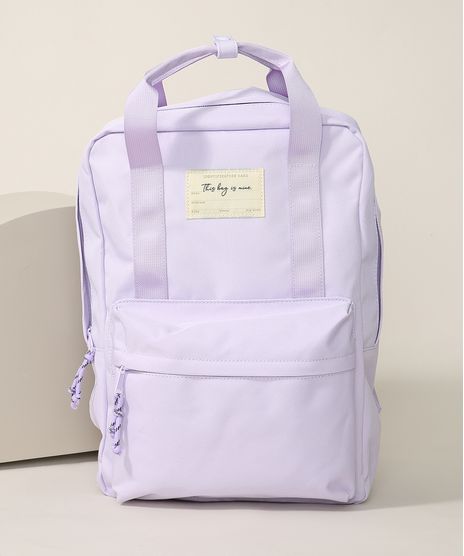 Mochila-Feminina-Grande-com-Bolso-Frontal-e-Alca-de-Mao-Lilas-9965538-Lilas_1