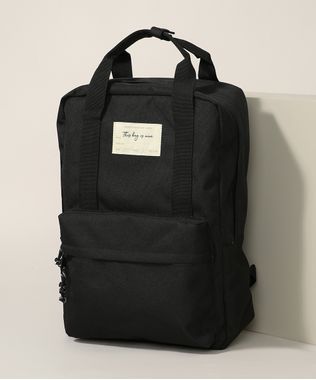 Mochila-Feminina-Grande-com-Bolso-Frontal-e-Alca-de-Mao-Preta-9965538-Preto_1