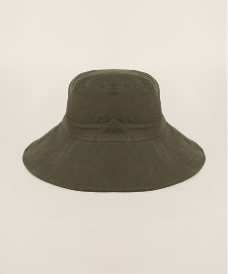 Chapeu-de-Praia-Feminino-com-Laco-em-Sarja-Verde-Militar-9968581-Verde_Militar_1