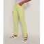 Calca-de-Sarja-Feminina-Reta-Cintura-Alta-com-Fenda-Verde-Claro-9974726-Verde_Claro_1