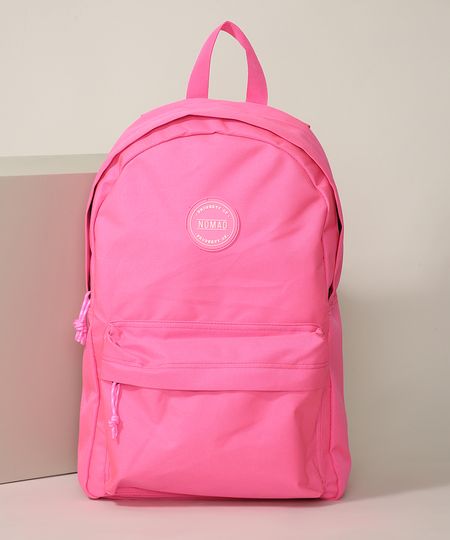 Mochila-Feminina-Grande-com-Bolso-Frontal-Rosa-Neon-9965534-Rosa_Neon_1