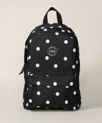 Mochila-Feminina-Grande-Estampada-Poa-com-Bolso-Preta-9965535-Preto_2