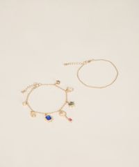 Kit-de-2-Pulseiras-Femininas-com-Pingentes-Dourado-9962250-Dourado_1