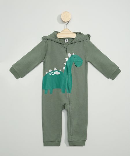 Macacao-de-Moletom-Infantil-Estampa-Interativa-de-Dinossauro-Manga-Longa-com-Capuz-Verde-9842875-Verde_1