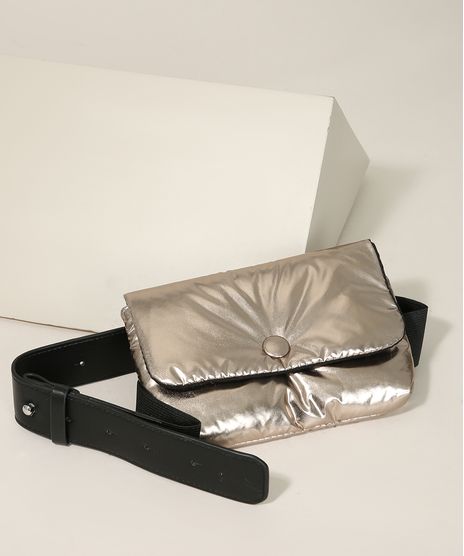 Pochete-de-Nylon-Feminina-Metalizada-Dourada-9915795-Dourado_1