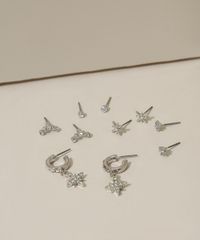 Kit-de-5-Brincos-Femininos-Pequenos-de-Estrela-Prateado-9963565-Prateado_2