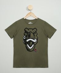 Camiseta-Juvenil-Estampada-Jurassic-Park-Manga-Curta-Gola-Careca-Verde-Militar-9973313-Verde_Militar_1