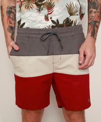 Bermuda-de-Sarja-Masculina-Relaxed-com-Recortes-Multicor-9941828-Multicor_1