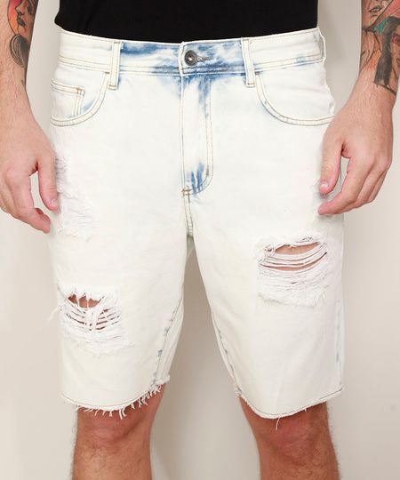 Bermuda-Jeans-Masculina-Slim-Destroyed-Azul-Claro-9975907-Azul_Claro_1