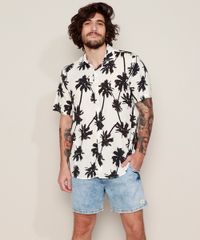 Camisa-Masculina-Tradicional-Estampada-de-Coqueiros-Manga-Curta-Branca-9968725-Branco_1