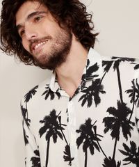 Camisa-Masculina-Tradicional-Estampada-de-Coqueiros-Manga-Curta-Branca-9968725-Branco_5