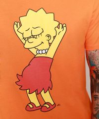 Camiseta-Masculina-Lisa-Simpson-Dancando-Manga-Curta-Gola-Careca-Laranja-9971308-Laranja_2