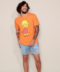 Camiseta-Masculina-Lisa-Simpson-Dancando-Manga-Curta-Gola-Careca-Laranja-9971308-Laranja_3