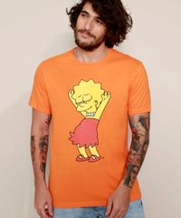 Camiseta-Masculina-Lisa-Simpson-Dancando-Manga-Curta-Gola-Careca-Laranja-9971308-Laranja_6