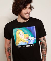 Camiseta-Masculina-Bela-Adormecida--Five-More-Mins--Manga-Curta-Gola-Careca-Preta-9971310-Preto_5