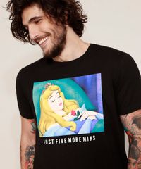Camiseta-Masculina-Bela-Adormecida--Five-More-Mins--Manga-Curta-Gola-Careca-Preta-9971310-Preto_6