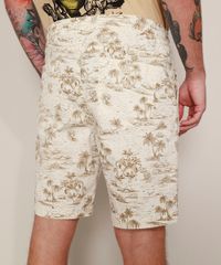 Bermuda-de-Sarja-Masculina-Relaxed-Estampada-de-Ilhas-com-Cordao-Off-White-9963842-Off_White_4