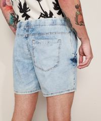 Short-Jeans-Masculino-Marmorizado-com-Cordao-e-Bolsos-Azul-Claro-9969046-Azul_Claro_4
