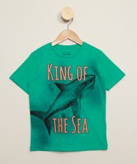 Camiseta-Infantil-Tubarao--King-of-the-Sea--Manga-Curta-Verde-9973331-Verde_1