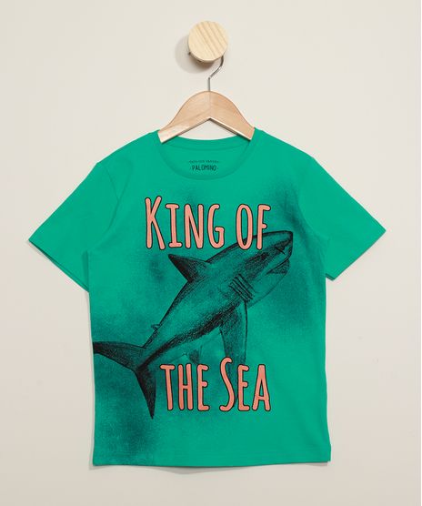Camiseta-Infantil-Tubarao--King-of-the-Sea--Manga-Curta-Verde-9973331-Verde_1