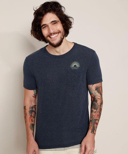 Camiseta-Masculina--Sunrise--com-Linho-e-Bolso-Manga-Curta-Gola-Careca-Azul-Marinho-9970884-Azul_Marinho_1