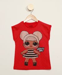 Blusa-Infantil-LOL-Surprise-Queen-B-com-Poa-e-Glitter-Manga-Curta-Vermelha-9973844-Vermelho_1 Blusa-Infantil-LOL-Surprise-Queen-B-com-Poa-e-Glitter-Manga-Curta-Vermelha-9973844-Vermelho_1