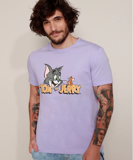 Camiseta-Masculina-Tom-e-Jerry-Manga-Curta-Gola-Careca-Lilas-9974310-Lilas_1