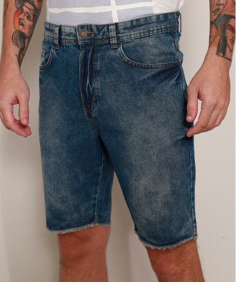 Bermuda-Jeans-Masculina-Slim-Marmorizada-Azul-Escuro-9972477-Azul_Escuro_1