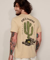 Camiseta-Masculina-Cacto--Por-el-Camino--Manga-Curta-Gola-Careca-Bege-9970584-Bege_4