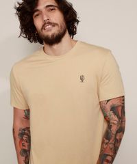 Camiseta-Masculina-Cacto--Por-el-Camino--Manga-Curta-Gola-Careca-Bege-9970584-Bege_6