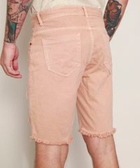 Bermuda-de-Sarja-Masculina-Slim-Destroyed-com-Chaveiro-Coral-9968933-Coral_4